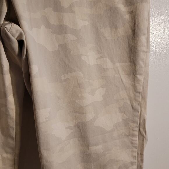 Lee Tailored Chino Cream Camo Sz 10 Straight Leg Pants Preppy Utility Quietlux - Picture 3 of 10